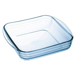 Ô Cuisine Plat au Four Carré en Verre Borosilicate 20x17x6 cm Résistant Micro-ondes Congélateur Four