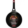 Pyrex Wok 1455021 en aluminium forgé avec revêtement antiadhésif sans PFAS, 28 cm, poignée froide et compatible tout type de plaque