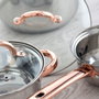 Quid Set de 4 Casseroles Acier Inoxydable Vanity - Compatible Induction, Vitrocéramique, Gaz, Électrique - Finition Métallisée