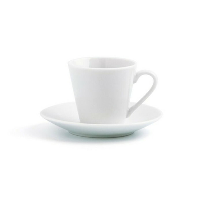 Quid Set 6 Tasses avec Soucoupe Porcelaine Renova Blanca 9 cL Quid Set 6 Tasses avec Soucoupe Porcelaine Renova Blanca 9 cL