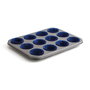 Bandeja Horno 12 Cupcakes Acero Pintado Sweet Grey Quid 36x17x3 cm