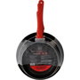 Quid Set de 3 Sartenes de Aluminio Estampado Tokio 20-24-28 cm Rojo con Recubrimiento Antiadherente para Inducción y Vitrocerámica