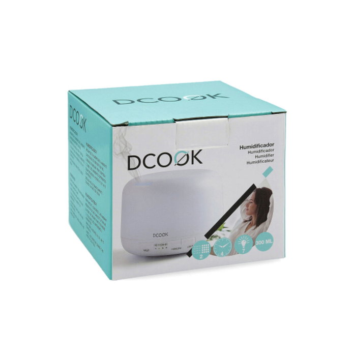 DCook Humidificateur Aroma Gallery 0,3 L 3W - Blanc, 7 Couleurs LED, Minuterie, 2 Types de Brouillard, Auto-arrêt, Huiles Essentielles DCook Humidificateur Aroma Gallery 0,3 L 3W - Blanc, 7 Couleurs LED, Minuterie, 2 Types de Brouillard, Auto-arrêt, Huiles Essentielles