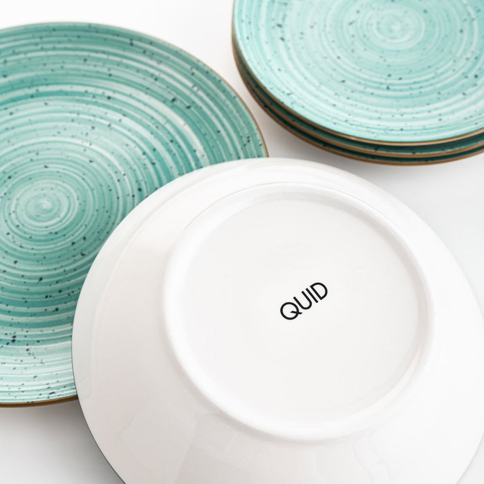Service de Vaisselle Quid Montreal Céramique Turquoise Grès 18 Pièces