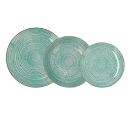 Service de Vaisselle Quid Montreal Céramique Turquoise Grès 18 Pièces