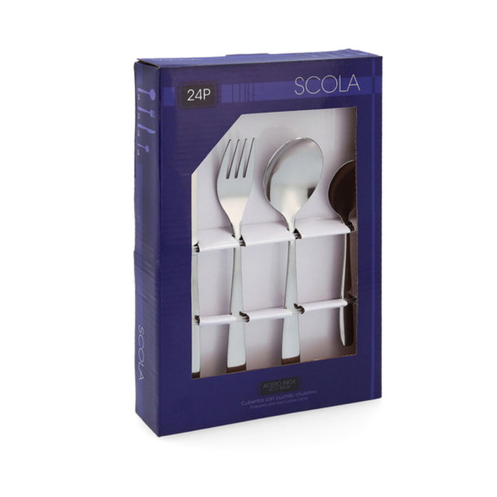 Scola Service de Couverts 24 Pièces en Acier Inoxydable avec Chuletero Scola Service de Couverts 24 Pièces en Acier Inoxydable avec Chuletero