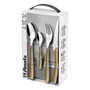 Amefa Set 24 Couverts Eclat Bois/Métal 14-8-25 cm