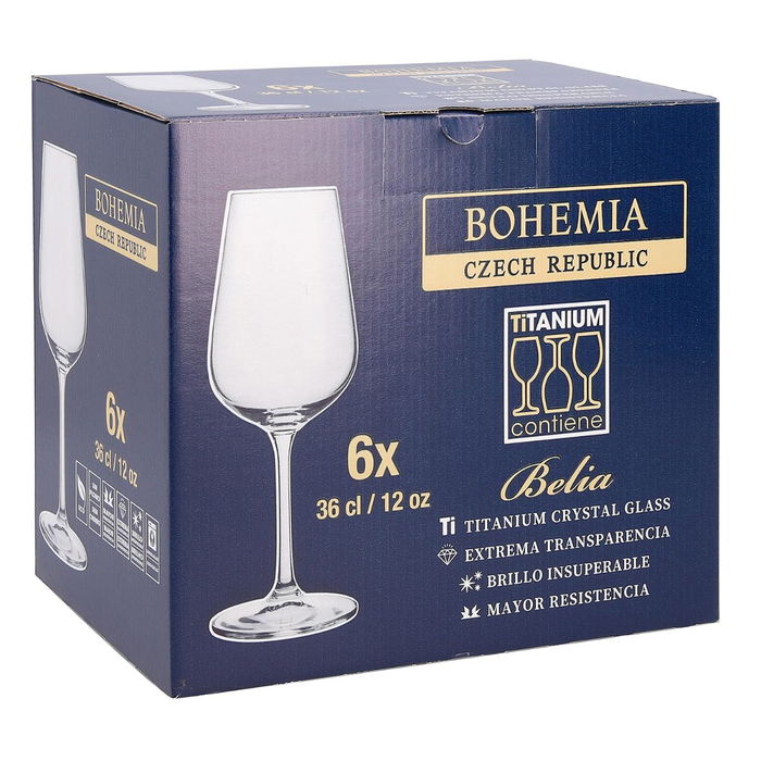 Bohemia Verres à Vin en Cristal Belia 36 cL - Set de 6
