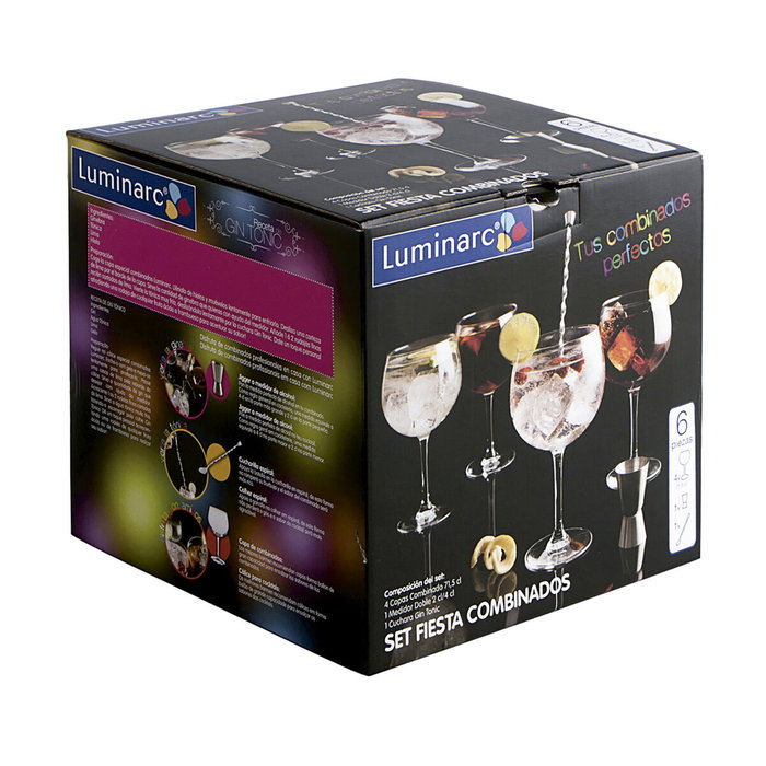 Luminarc Set 6 Pièces Fiesta Verre Multicolor 71.5 cL Luminarc Set 6 Pièces Fiesta Verre Multicolor 71.5 cL