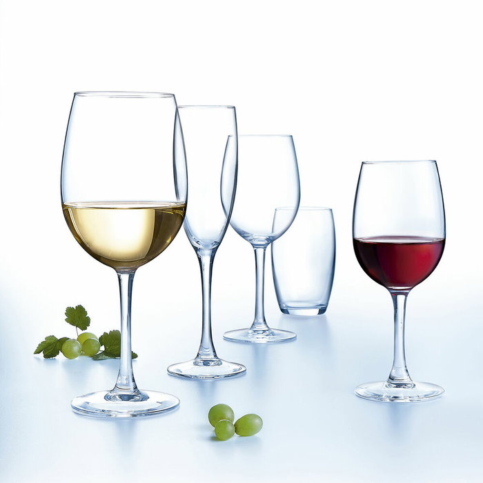 Arcoroc Verres à Vin Vina 36 cL - Lot de 6 Verres en Verre Transparent