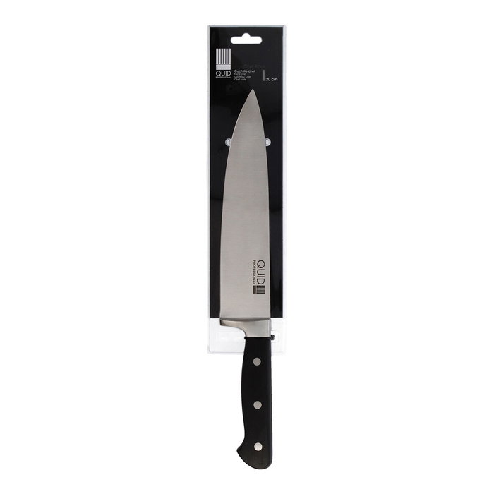 Quid Professional Couteau de Chef Inox Chef Black 20 cm Acier Inoxydable Noir (6 Unités)