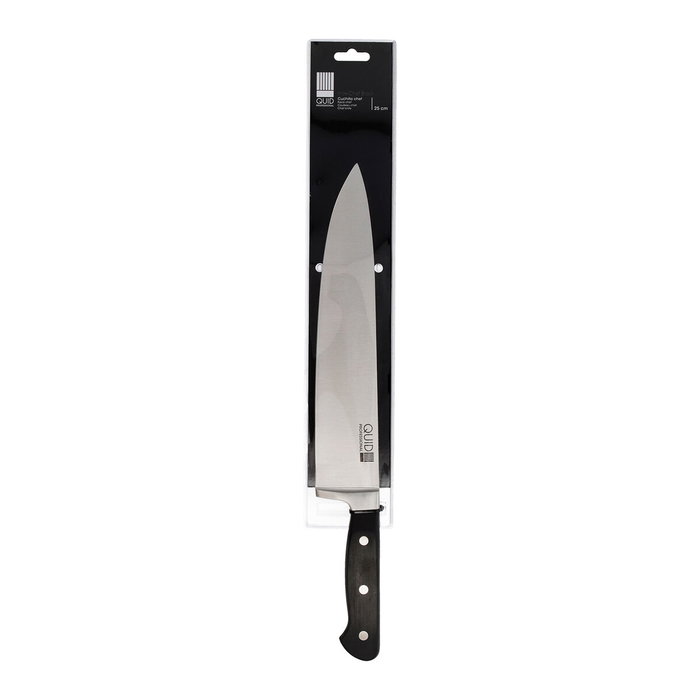 Quid Professional Couteau de Chef Inox Chef Black 25 cm (6 Unités) en Acier Inoxydable