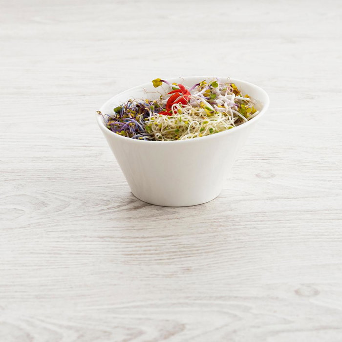 Quid Mini Bol Porcelana Select 12,5 cm (12 Unidades) Blanc Céramique Brillant