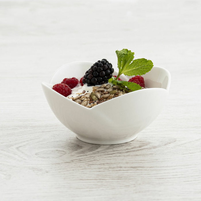 Quid Mini Bol Porcelana Select 11 cm Blanc Céramique (6 Unités)