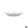 Bidasoa Plato Hondo Glacial Ala Estrch Porcelana Blanco 23 cm (6 Unidades) Apto Lavavajillas Microondas Frigorífico Resistente