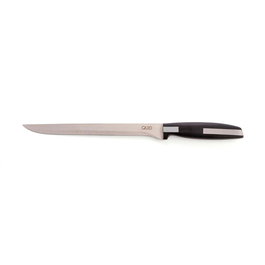 Quid Couteau à Jambon Habitat Acier Inoxydable 25 cm (12 Unités) Noir Métal Poignées Soft Touch