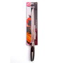 Quid Couteau à Jambon Habitat Acier Inoxydable 25 cm (12 Unités) Noir Métal Poignées Soft Touch