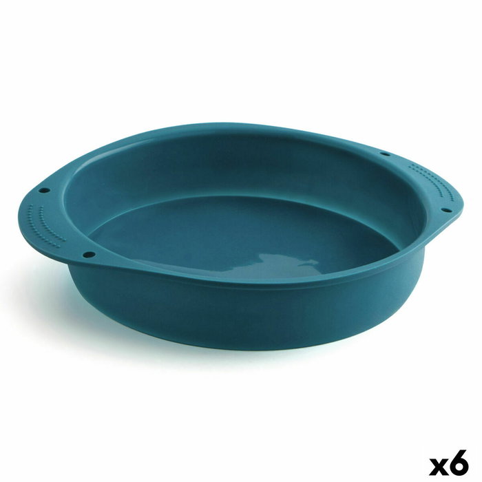 Quid Moule à gâteau en silicone Ozon 29x24 cm Bleu (6 unités)