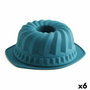 Quid Moule à Gâteau en Silicone Ozon 24,3x28,4 cm (6 Unités) Bleu