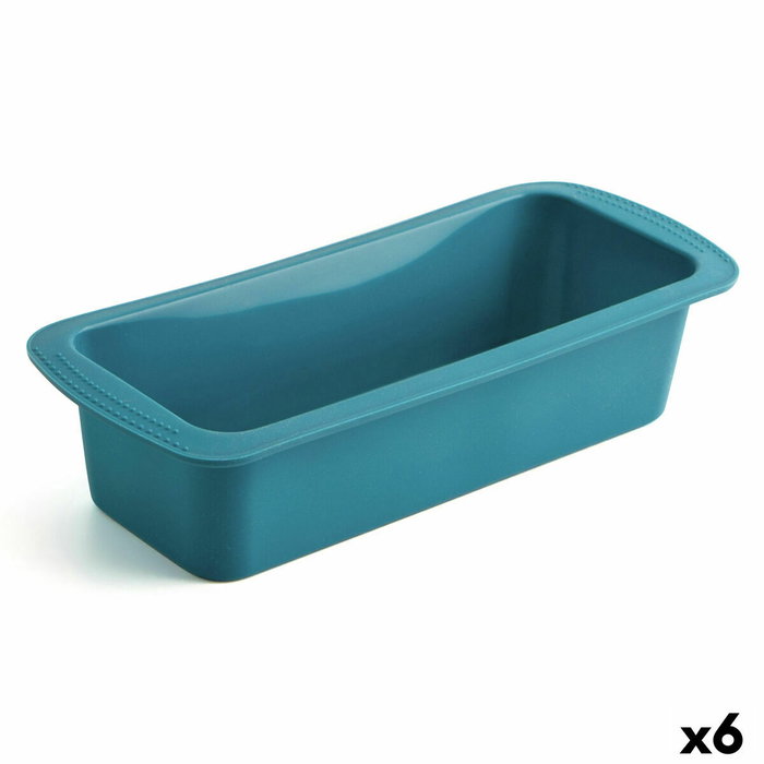 Quid Moule à pâtisserie en silicone Ozon 27,5x12 cm (6 unités) - Compatible four, congélateur et lave-vaisselle