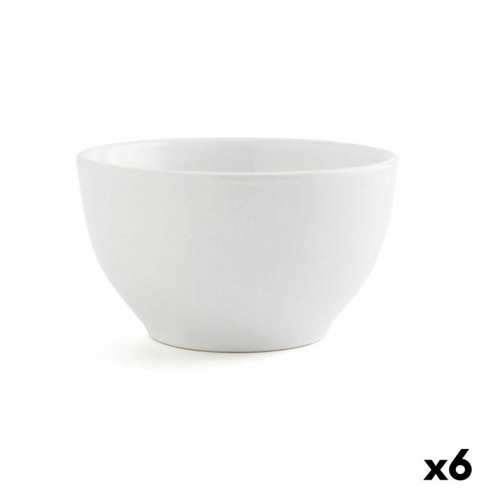 Bol Quid Snow Blanc Céramique 510 ml (6 Unités)
