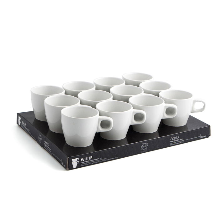 Quid Mug Céramique Appila 28 cL Blanc (12 Unités) Quid Mug Céramique Appila 28 cL Blanc (12 Unités)