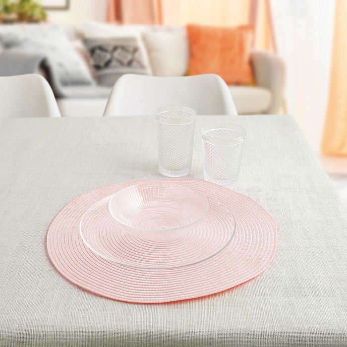 Quid Set de 12 sets de table Vita Peoni Rose 38 cm Polypropylène