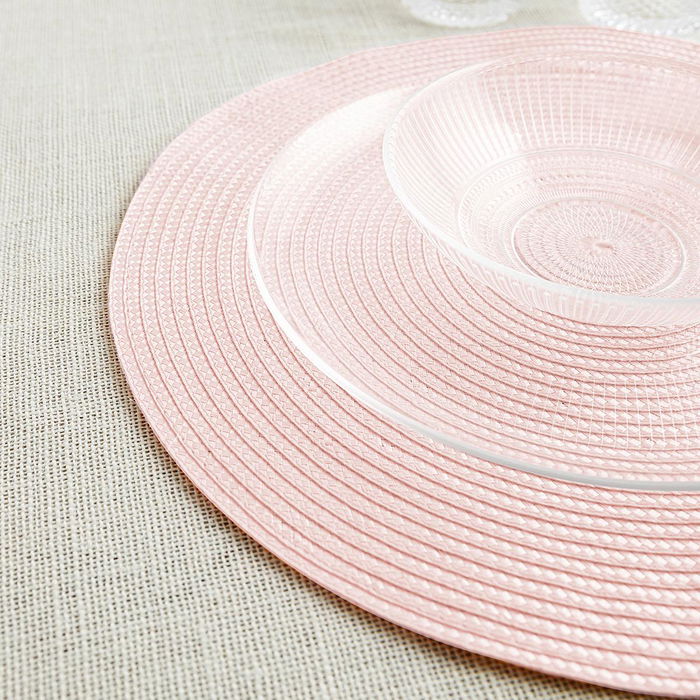 Quid Set de 12 sets de table Vita Peoni Rose 38 cm Polypropylène