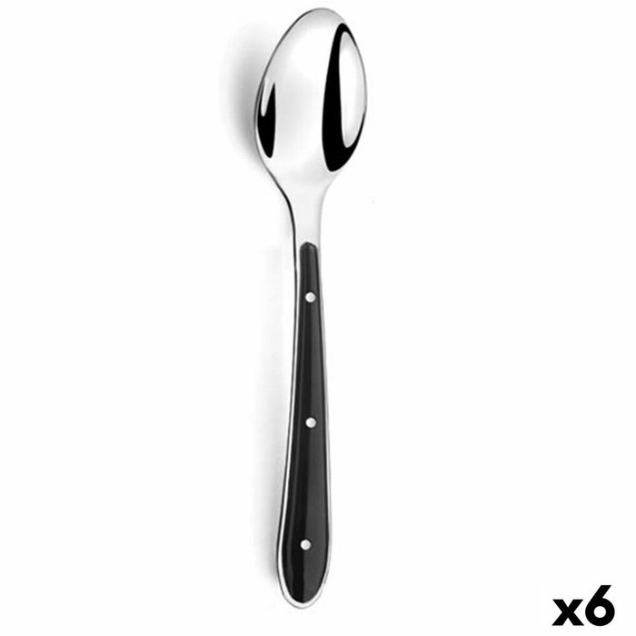 Amefa Cuillère à Dessert Bistro 1-2-3 Acier Inoxydable Bicolore Brillant 13,4 cm 6 Unités