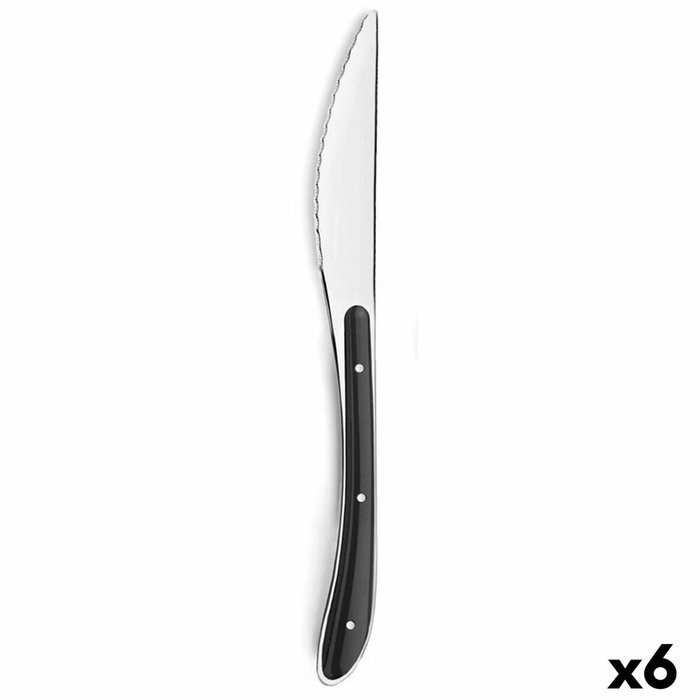 Amefa Couteau de Table Acier Inoxydable Bistro 1-2-3 23 cm 6 Unités
