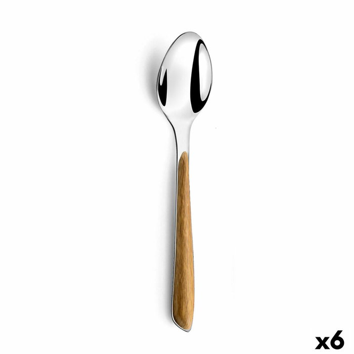 Amefa Cuillère à dessert Acier Inoxydable 13,5 cm Bicolore Finition Brillant 6 Unités