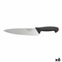Sabatier Couteau de Chef Pro Tech 25 cm en Acier Inoxydable Mate, Manche Ergonomique Soft Touch, Lot de 6