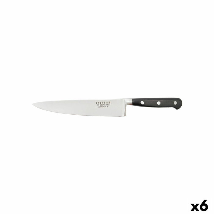 Sabatier Couteau Chef Origin 20 cm (6 Unités) Acier Inoxydable In.ox. Mate Lame Extra-Afilada