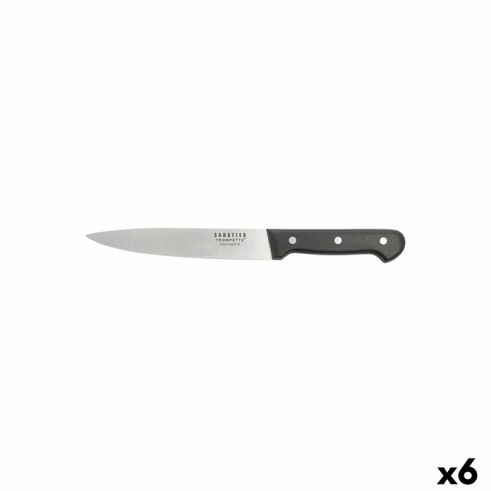 Sabatier Couteau à Trancher Universal 18 cm (6 Unités) en Acier Inoxydable, Lame Extra-Afilada, Manche Ergonomique Soft Touch