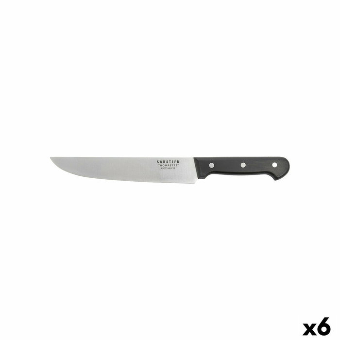 Sabatier Couteau de Boucher Universal 20 cm, Set de 6 Unités, Acier Inoxydable Mov, Extra-affilé, Manche Ergonomique Soft Touch ABS, Finition Mate