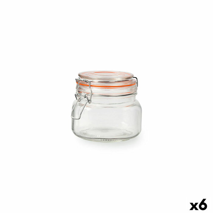 Quid Tarro Hermético Vidrio New Canette 0,5 L - Lot de 6