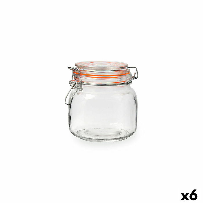 Quid New Canette Tarro Hermético Vidrio 0,7 L (6 Unidades) - Verre, Fermeture Hermétique