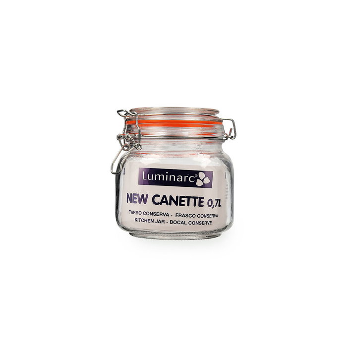 Quid New Canette Tarro Hermético Vidrio 0,7 L (6 Unidades) - Verre, Fermeture Hermétique