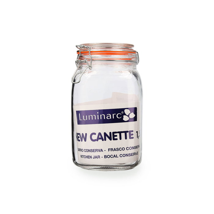 Quid Récipient Hermétique en Verre New Canette 1,5 L - Lot de 6