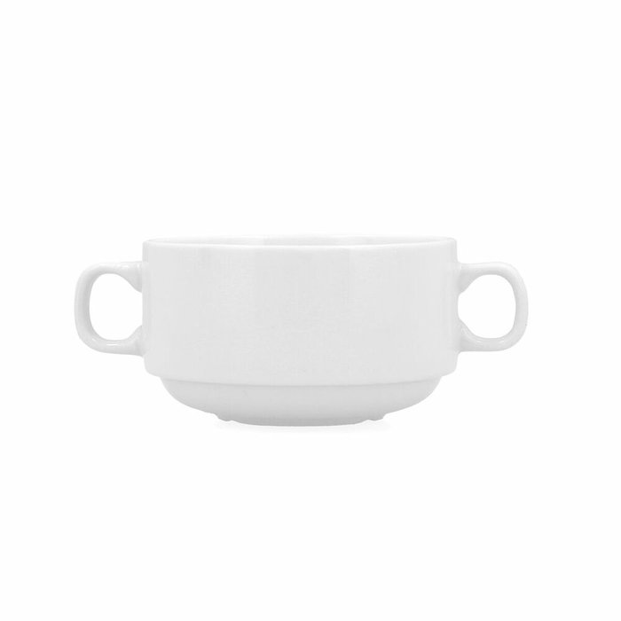 Bidasoa Tasses pour soupe Glacial Blanc 300 ml (Pack de 6) de Céramique Bidasoa Tasses pour soupe Glacial Blanc 300 ml (Pack de 6) de Céramique
