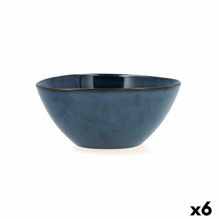 Bidasoa Bol Cerámico Ikonic 15,8x15x7 cm Azul (6 Unidades)