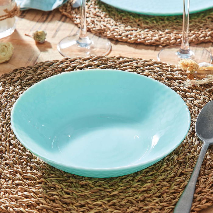 Assiettes Luminarc Pampille Turquesa Turquoise verre 18 Pièces