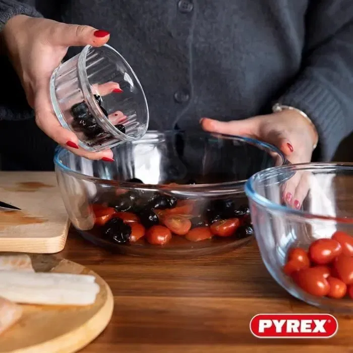 Pyrex 1450096 - Cocotte Ronde en Verre Borosilicate - Résistance -40°C à +300°C - 2.1 Litres - Made in France - Garantie 10 ans