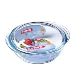 Pyrex 1450096 - Cocotte Ronde en Verre Borosilicate - Résistance -40°C à +300°C - 2.1 Litres - Made in France - Garantie 10 ans