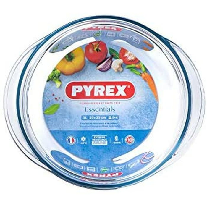 Pyrex Cocotte Ronde en Verre Borosilicate 3 Litres