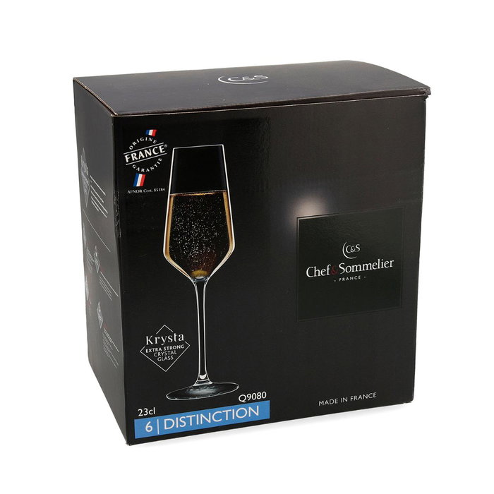 Chef & Sommelier Verres à champagne Distinction 23 cL - Lot de 6