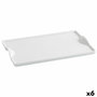 Quid Gastro Fun Plat à Pinchos en Porcelaine Blanche Brillant 25,5x15,5 cm (6 Unités)