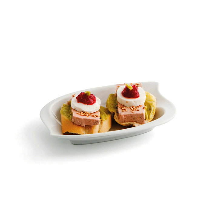 Quid Tapa Montadito Porcelana Gastro Fun, 12 Unités, 15,5x10 cm en céramique