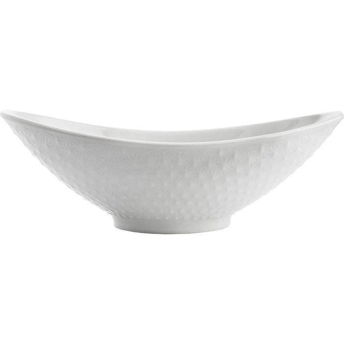 Quid Plat Gastro en Céramique Blanc Brillant 21,5x12,5x7 cm (6 Unités) - Adapté au Micro-ondes et au Lave-vaisselle
