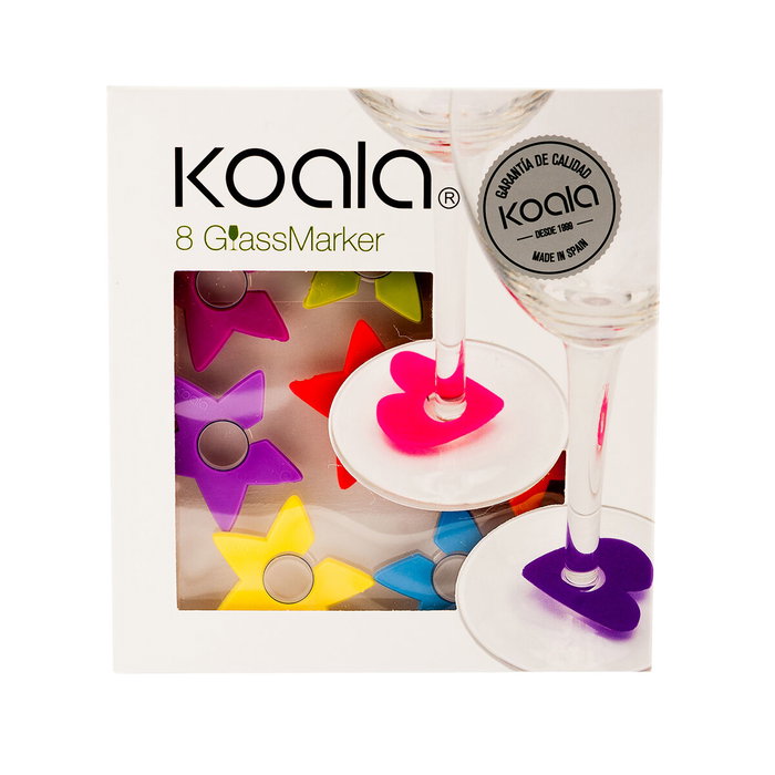 Koala Set de 8 Identificateurs de Verres Star, Multicolor, Plastique, 12,8x5x13,7 cm Koala Set de 8 Identificateurs de Verres Star, Multicolor, Plastique, 12,8x5x13,7 cm